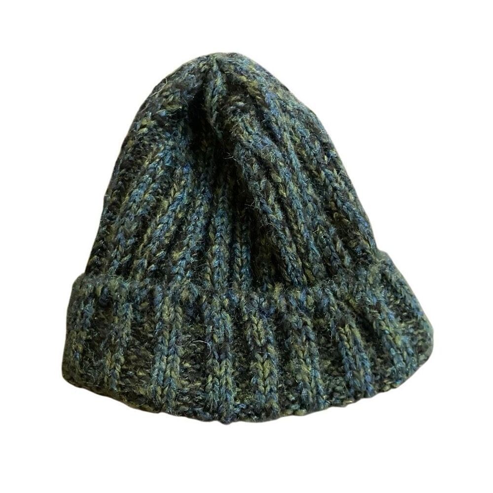 Pronto uomo wool blend winter hat green blue